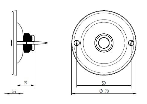 Grothe Beldrukker messing wit, inbouwmontage, met PROTACT 360 CR - Productfoto transparant beldrukker ks wit grothe 2 - 20148502