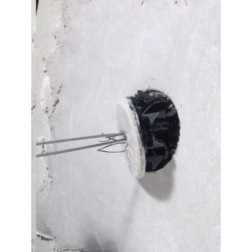 Schnabl Stucdeksel, bescherming en nauwkeurig localiseren inbouwdozen stucwerk - Productfoto transparant beschermdeksel voor inbouwdozen schnabl upd installatie6 - 20148547