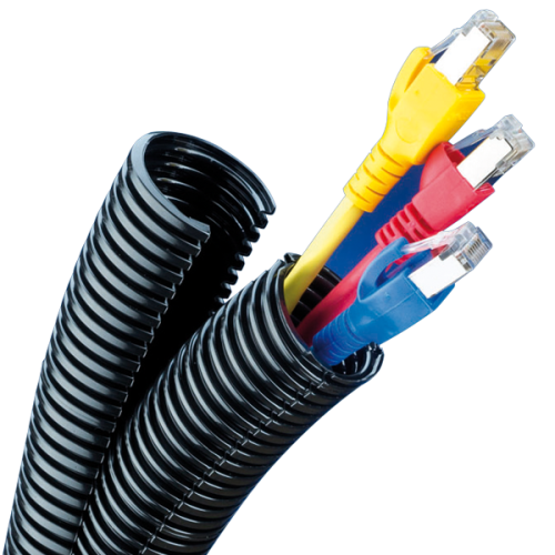 Flexa Beschermslang kunststof tweedelig, IP40,HB, AD21,2 zwart - Productfoto transparant beschermslang kunststof tweedelig rohrflex duo flexa2 - 20207849
