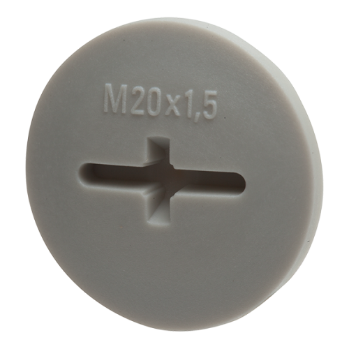 Wiska Blindstop kunststof M20x1,5 glasvezelversterkt, grijs - Productfoto transparant blindstop kunststod evsg20 wiska 563188 - 20148924