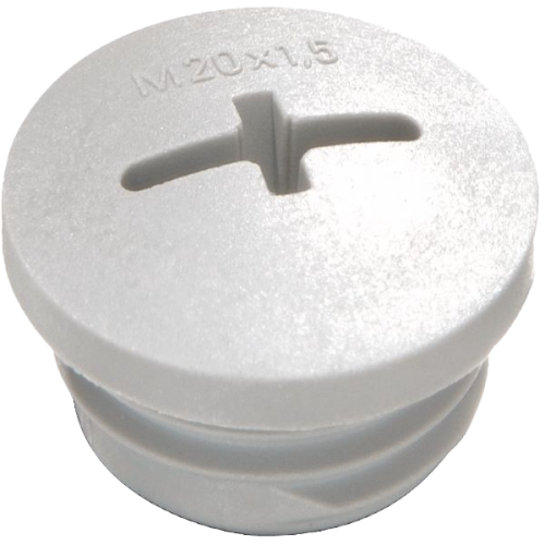 Wiska Blindstop kunststof M16x1,5 vlamvertragend - Productfoto transparant blindstop vlamvertragend wiska - 20149395