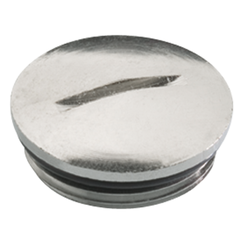 Pflitsch Blindstop messing vernikkeld, rond, draad M32x1,5, met O-ring - Productfoto transparant blindstoppen messing 7220rd dr pflitsch 514616 - 20152750