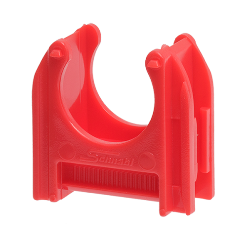 Schnabl Kunststof buisklem, hal.vrij, diameter 3/4 inch/18,5-19,5 mm, rood - Productfoto transparant buisklem euroclip ec19 rood schnabl 230929 - 20148609