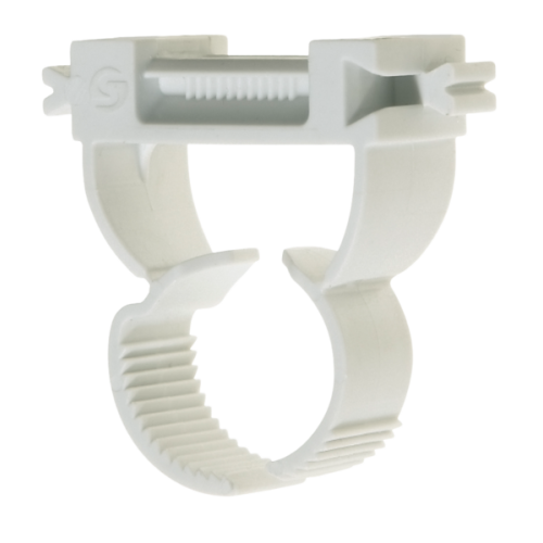 Schnabl Kunststof buisklem, gesloten, hal.vrij, instelbaar, FC 16-20mm, grijs - Productfoto transparant buisklem kunststof grijs 16 20mm flexiclip schnabl - 20148660