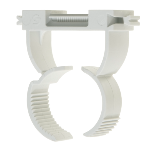 Schnabl Kunststof buisklem, gesloten, hal.vrij, instelbaar, FC 25-32mm, grijs - Productfoto transparant buisklem kunststof grijs 25 32mm flexiclip schnabl - 20148662