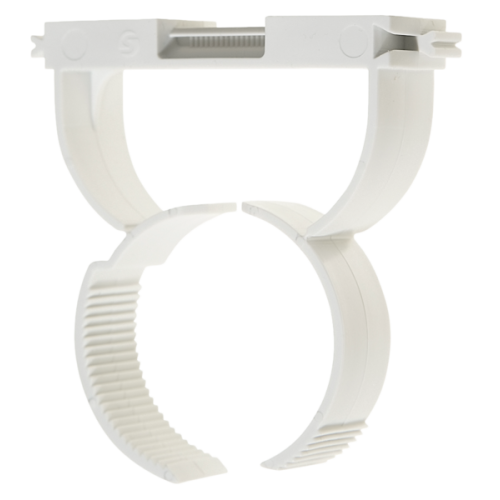 Schnabl Kunststof buisklem, gesloten, hal.vrij, instelbaar, FC 40-50mm, grijs - Productfoto transparant buisklem kunststof grijs 40 50mm flexiclip schnabl - 20148664