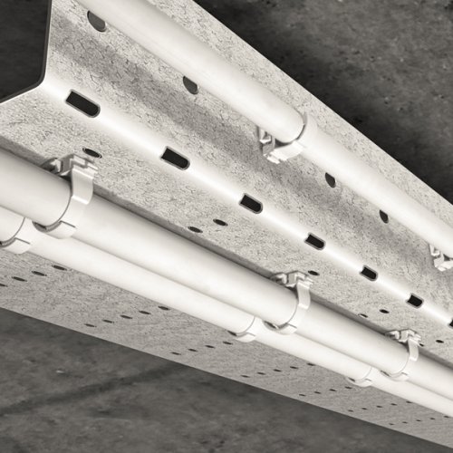 Schnabl Kunststof buisklem, gesloten, hal.vrij, instelbaar, FC 32-40mm, grijs - Productfoto transparant buisklem kunststof grijs instelbaar flexiclip schnabl installatie3 - 20148663