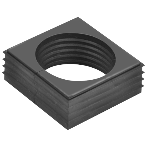 Wiska Conmaxx inzetstuk, groot (4 EH), gesneden t.b.v. kabel 28-29mm, zwart - Productfoto transparant conmaxx inzet cdgg32 33 wiska 550845 - 20150376