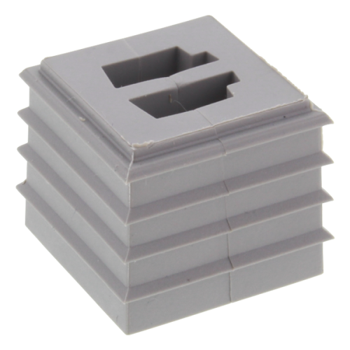 Wiska Conmaxx inzetstuk, klein (1 EH), gesneden t.b.v. kabel 2x ASI, grijs - Productfoto transparant conmaxx inzet cdkg 2xasi wiska 550893 - 20150428