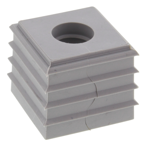 Wiska Conmaxx inzetstuk, klein (1 EH), gesneden t.b.v. kabel 8-9mm, grijs - Productfoto transparant conmaxx inzet cdkg9 10wiska 550863 - 20150397