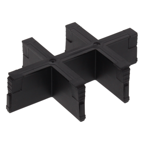 Wiska Inzetframe t.b.v. Conmaxx kabeldoorvoer, hekje, zwart - Productfoto transparant conmaxx inzetframe cgh wiska 550811 - 20150346