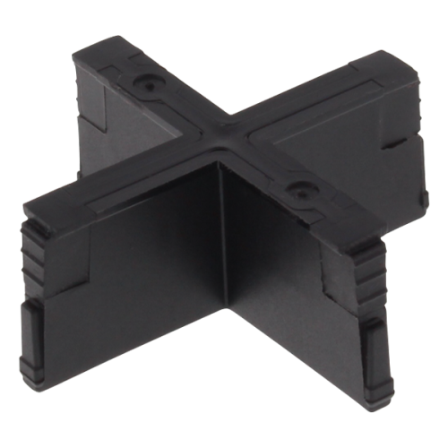 Wiska Inzetframe t.b.v. Conmaxx kabeldoorvoer, kruis, zwart - Productfoto transparant conmaxx inzetframe cgx wiska 550810 - 20150345