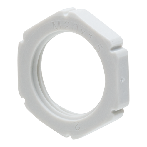 WISKA moer pvc m20 EMUG20 - Productfoto transparant contramoer kunststof emug20 wiska 563508 - 2026622