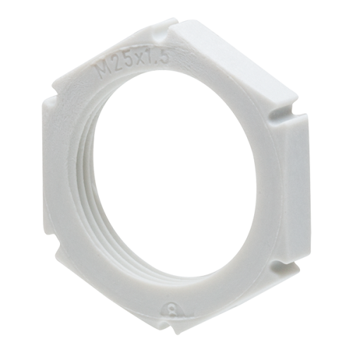 WISKA moer pvc m25 EMUG25 - Productfoto transparant contramoer kunststof emug25 wiska 563512 - 2026627