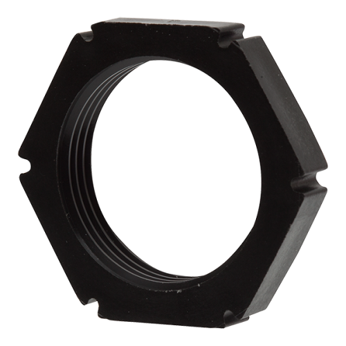Wiska Contramoer kunststof M25x1,5 zwart (RAL 9005) - Productfoto transparant contramoer kunststof emug25 wiska 563514 - 20149027