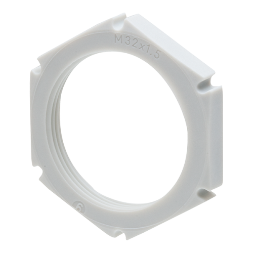 WISKA moer pvc m32 EMUG32 - Productfoto transparant contramoer kunststof emug32 wiska 563516 - 2026634