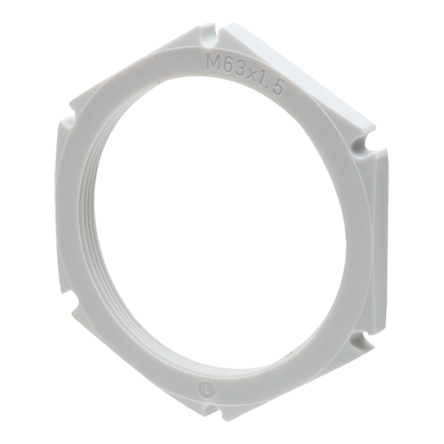 WISKA moer pvc m63 EMUG63 - Productfoto transparant contramoer kunststof emug63 wiska 563528 - 11005640