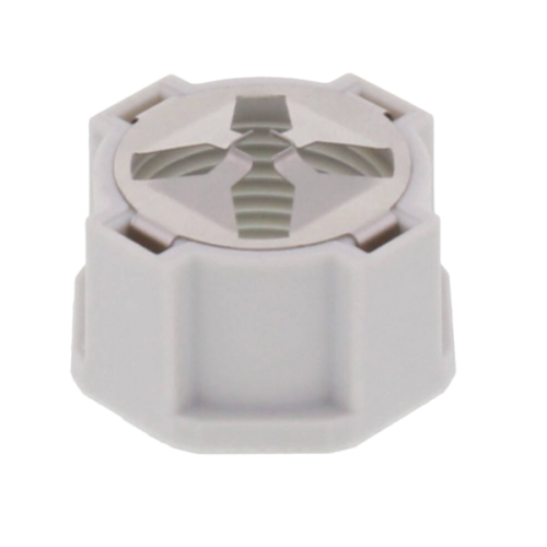 Wiska Contramoer kunststof met EMC-clip, M20x1,5 grijs - Productfoto transparant contramoer magiknut grijs wiska - 20150526