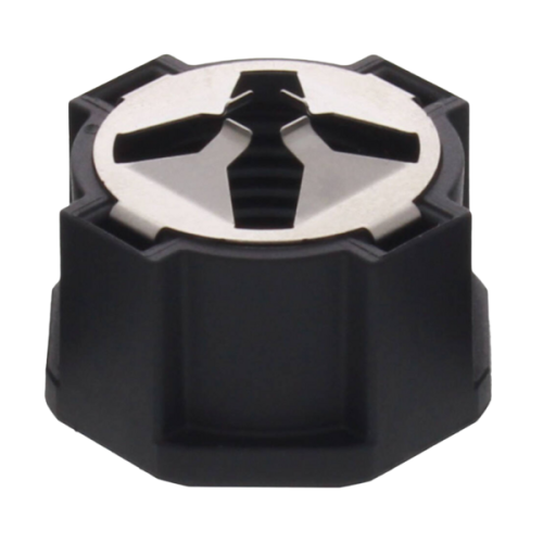 Wiska Contramoer kunststof met EMC-clip, M16x1,5 zwart - Productfoto transparant contramoer magiknut zwart wiska - 20150566
