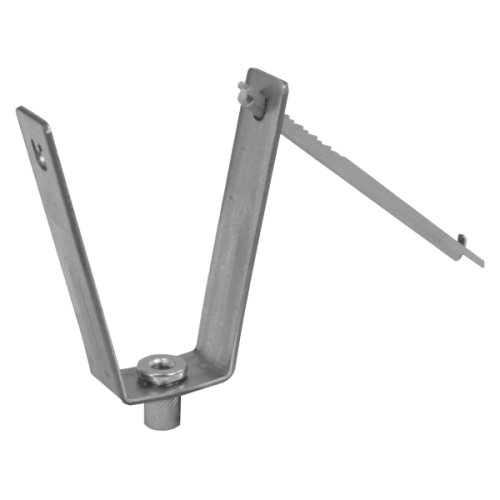 JMV Rapid dakplaathanger V model, voor aansluiting draadstang M6 - Productfoto transparant dakplaatprofielhanger rtb6 jmv 9004110 01 - 20156883