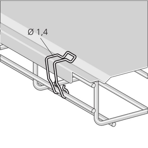 Pflitsch Klem voor deksel draadgoot, UL gecertificeerd, RVS V4A - Productfoto transparant dekselklem gkkl pflitsch 530373 - 20153714