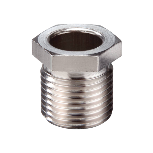 Wiska Drukmoer messing vernikkeld lange tap -150-250 graden M30x2 - Productfoto transparant drukmoer messing vernikkeld lange tap wiska - 20210884