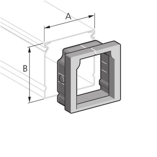 Pflitsch Eindstuk voor PIK kanaal, B 60mm, H 60mm, TPE - Productfoto transparant eindstuk pik ks pflitsch - 20153965