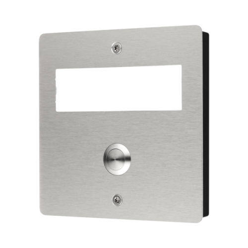 Grothe Etageplaat deurbel, opbouw rvs-look, voor draadloze gongen - Productfoto transparant etageplaat beldrukker funk ap va grothe - 20148332