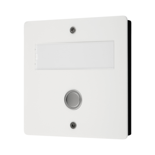 Grothe Etageplaat deurbel, opbouw wit, voor draadloze gongen - Productfoto transparant etageplaat beldrukker funk ap wit grothe - 20148357