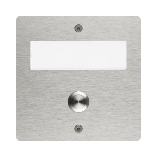 Grothe Etageplaat deurbel, inbouw rvs-look, voor draadloze gongen - Productfoto transparant etageplaat beldrukker funk up va grothe - 20148359
