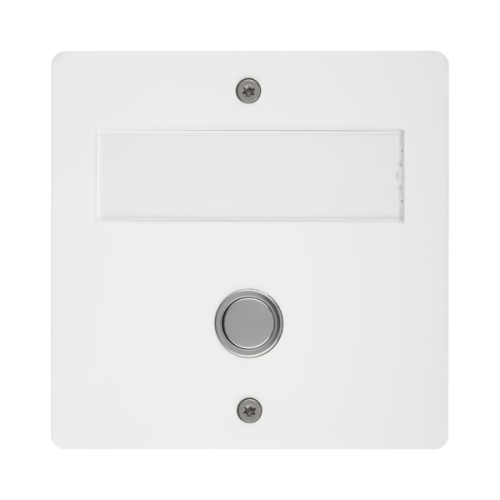 Grothe Etageplaat deurbel, inbouw wit, voor draadloze gongen - Productfoto transparant etageplaat beldrukker funk up wit grothe - 20148361