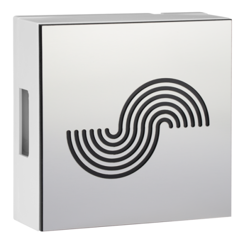 Grothe Gong, RVS-look, met golf-motief, 8-12V of 9V blokbatterij, max 80dB(A) - Productfoto transparant gong 465 curves grothe - 20148296