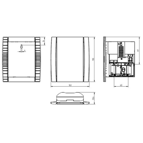 Grothe Gong, voeding dmv 230V of 8-12V trafo, kersenhout - Productfoto transparant gong croma wit kersenhout grothe - 20148290