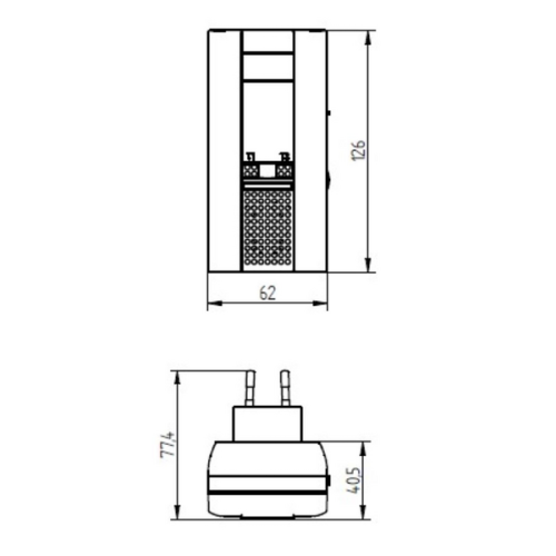 Grothe Draadloze gong, met flits, 500 meter, op WCD - Productfoto transparant gong draadloos mistral400e grothe - 20148343