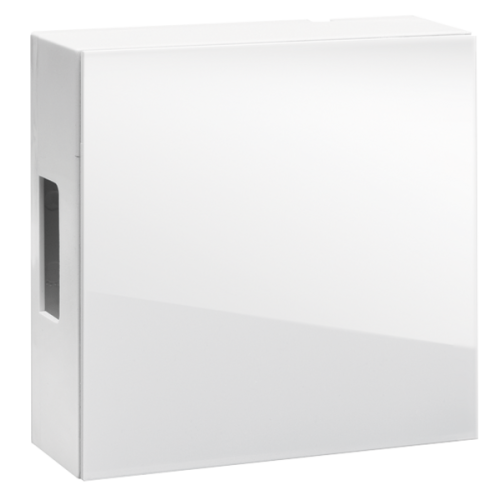 Grothe Gon, wit-wit hoogglans, voor 230V, max 80dB(A) - Productfoto transparant gong grothe 465a 230v wit - 20148404