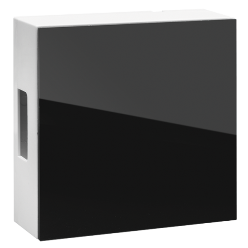 Grothe Gong, wit-zwart hoogglans, voor 230V, max 80dB(A) - Productfoto transparant gong grothe 465a 230v zwart - 20148405