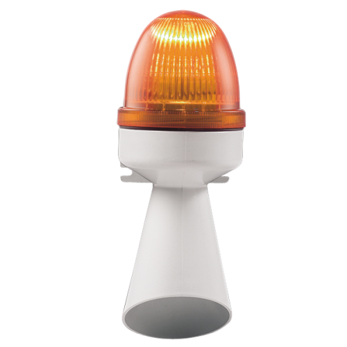Grothe Signaalhoorn kunststof,12/24Vdc, IP43, 96dB/A, met flitslicht - Productfoto transparant gr hupe wl 63xx bz 63xx - 20212078