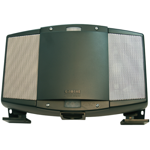 Grothe Power signaalgenerator,12-24Vac/dc+230Vac, IP54, 80-115d/A, met flits - Productfoto transparant gr psg schuin - 20148324