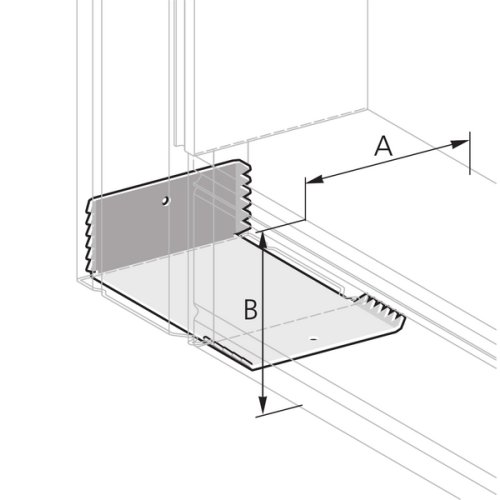 Pflitsch Haakse verbinder, binnen 90 graden, 60x60 RVS - Productfoto transparant hoekstuk haakse verbinder binnen pik vwi pflitsch - 20154010