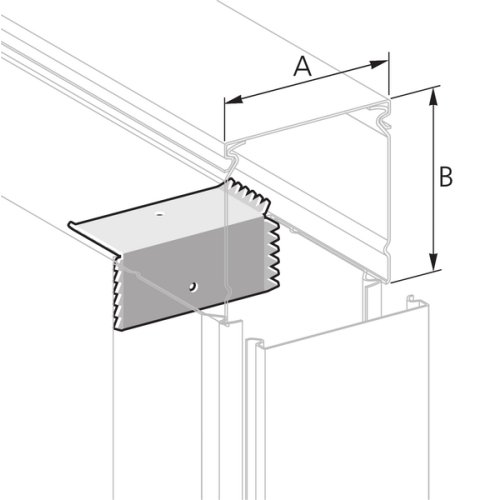 Pflitsch Haakse verbinder, buiten 90 graden, 60x60 RVS - Productfoto transparant hoekstuk haakse verbinder buiten pik vwa pflitsch - 20154006