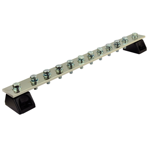 JMV hoofdaardrail 400mm met isolatoren 9260502 - Productfoto transparant hoofdaardrail har compleet jmv 9260502 - 5031995