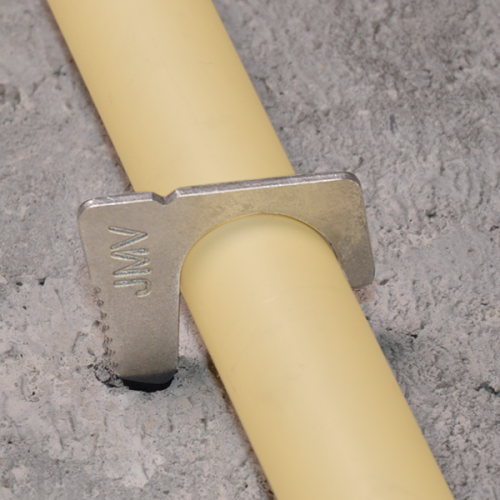 JMV Inslagbeugel 16/20mm., blank, met kartel, in kleinverpakking - Productfoto transparant inslagbeugel jmv 9100910 01 - 20155747