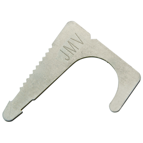 JMV Inslagbeugel 16/20mm., blank, met kartel, in kleinverpakking - Productfoto transparant inslagbeugel jmv 9100910 - 20155747