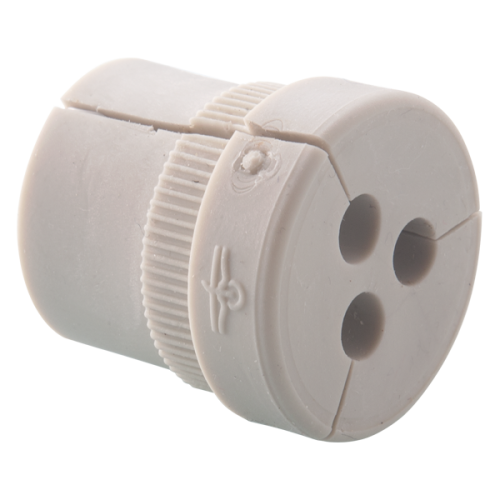 Pflitsch Inzetstuk, TPE-V, voorgesneden, M20, doorlaat 2x6mm - Productfoto transparant inzetstuk voorgesneden ufe54pm3x9 pflitsch 511188 - 20154133