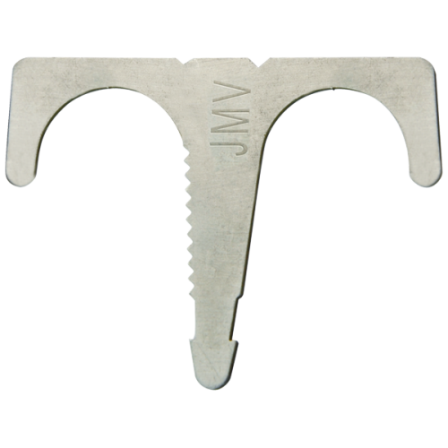 JMV Inslagbeugel dubbel 16/20mm, blank, met kartel - Productfoto transparant jmv inslagbeugel dubbel 9100905 - 20155744