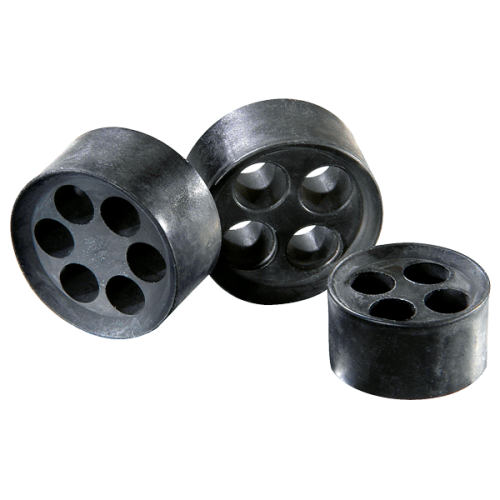 WISKA varkenssnuit 3x5,5mm m20 zwart - Productfoto transparant kabeldoorvoertule meervoudig inzetstuk kunststof mfd wiska - 11011187
