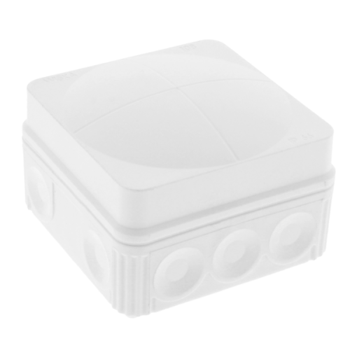 Wiska Kunststof kabeldoos 76x76x51mm leeg, wit - Productfoto transparant kabeldoos 108 leeg wiska - 20148920