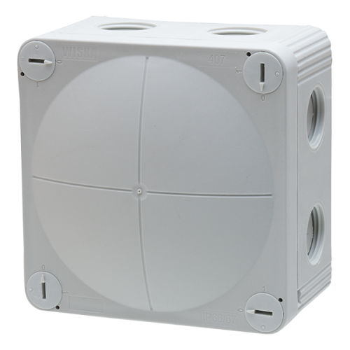 WISKA kabeldoos 407/3 + 3x eskv20 grijs - Productfoto transparant kabeldoos 407 eskv20plus wiska 560070 - 2009393
