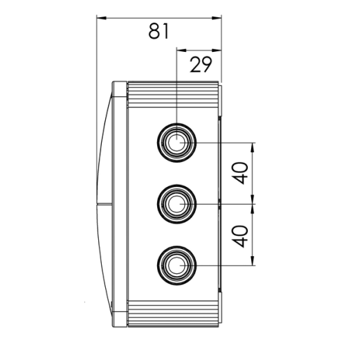 Wiska Kusntstof kabeldoos 160x140x81mm leeg, wit - Productfoto transparant kabeldoos combi 1210 wiska - 20149824