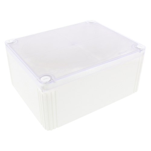 Wiska Kabeldoos 200x160x94 leeg grijs, inv. 2x bodem, transp. deksel - Productfoto transparant kabeldoos combi 1610 transparantedeksel wiska - 20150571